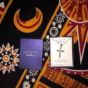 Stainless Steel Two Toned Cross Necklace